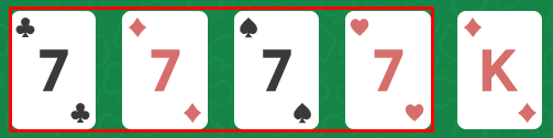 four of kind - มือใหม่ Poker